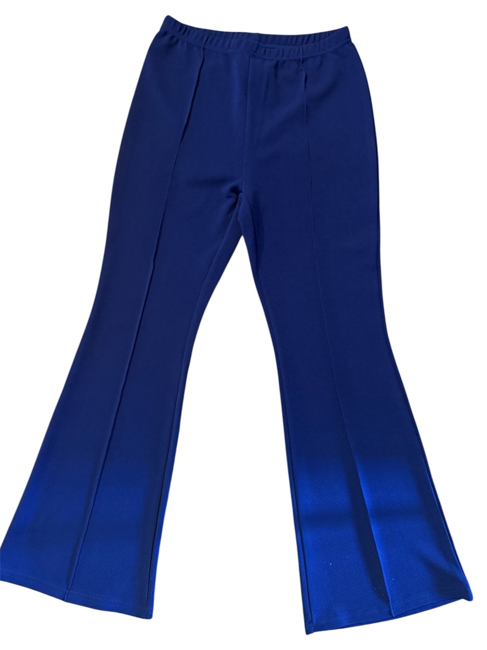 Royal Blue Flared Knit Pants